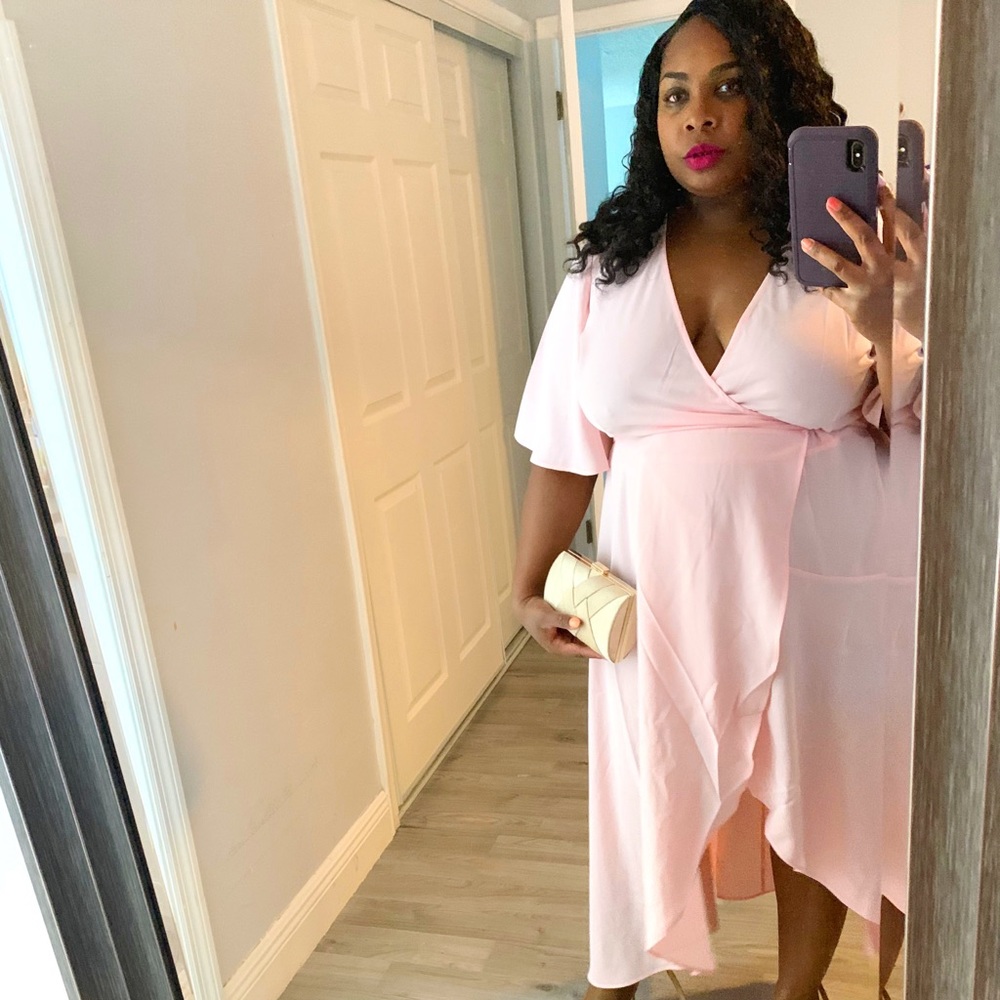 Pink Wrap Dress